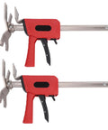 Heavy Duty Arm Jack 2 Pack, Zero Sweat Furniture Lifter, 330 Lbs Hand Lift Tool with red handles and silver frames.