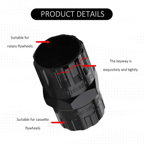 Freewheel Removal Tool For Bike Cassette Multi Speed Freewheels And Sprockets Durable Carbon Steel Tool With Heat Treated Construction