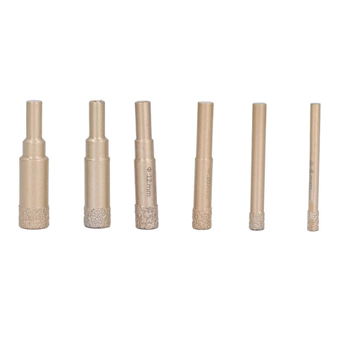 Premium 12 Piece Hole Saw Kit Built Tough For Drilling Glass Ceramic And Stone With Heavy Duty Brazing Technology For Precise Cuts From 6 To 35mm Diameter In Any DIY Project. 12 diamond hole saw bits