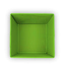 Top view of an empty green Creeper Themed Storage Cube Organizer For Kids Room 10 Inch Square Bin Minecraft Inspired