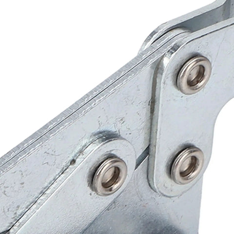 Close-up view of Tough As Nails Horizontal Toggle Clamp With Quick Release Lever, showcasing durable steel build and fastening mechanism.