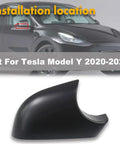 Shop Spec Right Side Mirror Lower Cover Shell For Tesla Model Y 2020 To 2023 Black aftermarket replacement wing mirror cap trim upgrade.