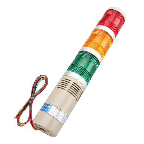 Heavy Duty Compact Round LED Tower Signal Light With Red Green Yellow Flash Warning Indicators For Industrial Machines Built Tough As Nails To Run Smooth