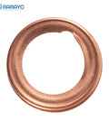 20 Piece Oil Drain Plug Crush Washer Kit 11026 JA00A For Nissan Infiniti Copper C2680H Washers With 17.6mm Outer Diameter 11.1mm Inner Diameter 3.4mm Thick For Leak Free Oil Changes copper washer close-up