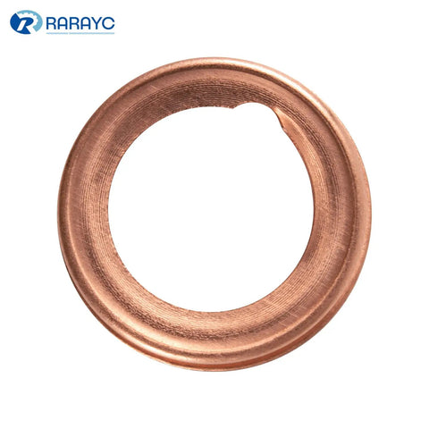 20 Piece Oil Drain Plug Crush Washer Kit 11026 JA00A For Nissan Infiniti Copper C2680H Washers With 17.6mm Outer Diameter 11.1mm Inner Diameter 3.4mm Thick For Leak Free Oil Changes copper washer close-up