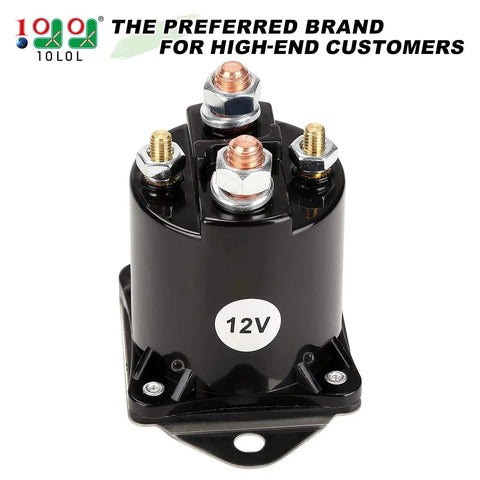 12V Golf Cart Solenoid For Club Car DS And Precedent Gas Carts 1984 Up, 4 Terminal Copper Contacts, Replaces OEM 1013609 1012275 435-154 1117 LPL6003, Heavy Duty Start Power
