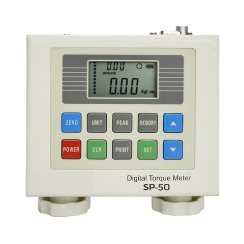 Split Body Digital Torque Tester SP-50 Dope Quick Read Torque Gauge For Screws And Wrenches High Accuracy Torque Measurement Tool For DIY And Pros One Color Finish Built Tough For Any Fastener Job front view