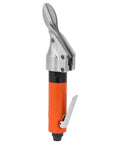 One Quarter Inch Air Shears Pneumatic Metal Cutter With Steel Straight Blade for auto maintenance, 2500 RPM, orange handle