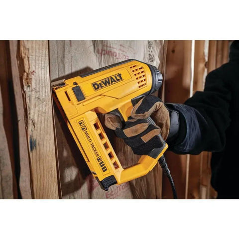 Heavy Duty Electric 5 In 1 Multi Tacker for DIY projects used on wood, drives staples, brads, and pins with wire guide.