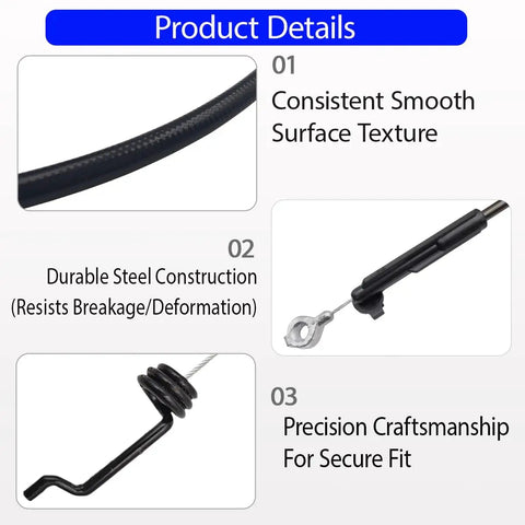 Detailed view of Dual Cable Replacement Kit For Toro TimeMaster Mowers Traction And Brake Cable Set For Smooth Drive And Reliable Braking
