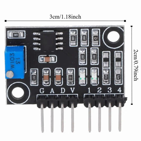 Turbidity Sensor Module TS 300B with digital output and 0 to 4.5V analog signal for real-time water quality monitoring, top view