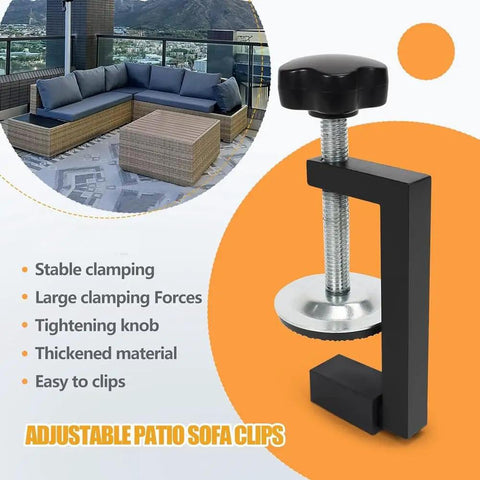 Six Pack Outdoor Patio Furniture Clips Adjustable Sectional Couch Clamps For Wicker Rattan Sets Durable Fasteners