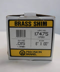 Brass Shim Stock Roll 6 Inch By 100 Inch 0.015 Inch Thick Shop Ready Pro Grade Metal Shims box front view