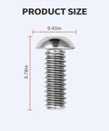 Product size for Heavy Duty Torx Titanium Alloy Bolts For Harley Derby Cover 5 Or 6 Hole Pattern upgrades, showing dimensions.