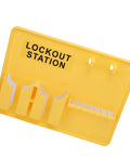 Wall Mounted Lockout Tagout Station Kit For The Shop Floor DeformationProof Heavy Duty PC Safety Supply Bright Yellow Boss Level Safety Visibility Open Design 15.2 X 11.4 Inch Enhanced Security For Energy Control Programs, yellow PC station