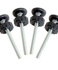 Badass M8 Spindle Rods Replacement Hardware Set For Pressure Mounted Baby And Pet Safety Gates with black threaded screws.