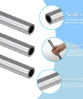 Six 12-inch seamless steel tubes, 3/4 in outer diameter, 0.12 in wall, smooth surface
