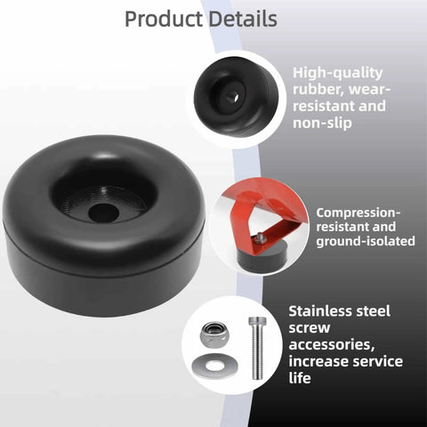 4 Pack Heavy Duty Rubber Foot Pads 2.5 Inch Round Bumpers Vibration Dampeners with Screw Kit for Generators