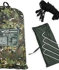 Stormproof 5x5m Waterproof Tarp Shelter For Groups, Lightweight 190T Polyester With 3000mm PU Coating pack and accessories.