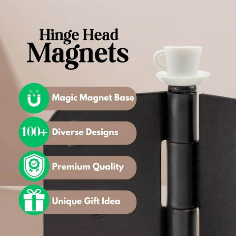 Door Hinge Heads Decorative Topper Set Of 5 Magnetic Latte Art Coffee Hinge Heads on miniature door hinge.
