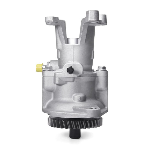 Front view of AULINK 904-810 gear-driven mechanical vacuum pump with a silver aluminum body