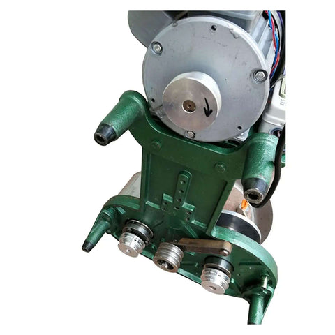 Plug And Play Dual Head Gem Polishing Machine With 250 Watt Motor for stone faceting, showing dual spindle and motor details.