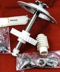 Replacement Gear Sprocket Kit For 1/3 To 1/2 HP Chain Drive Garage Door Openers, showing components on a red background.