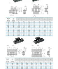 Badass 1.5 Meter Carbon Steel Drive Roller Chain For Machine Transmission And Conveyor Tasks Featuring A Dual Wing Setup With Heavy Duty Grip and dimensions chart.
