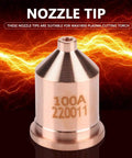 Five Piece Plasma Cutter Nozzle Tips Kit For MAX1650 Pro Grade Copper Construction For Strong Conductivity