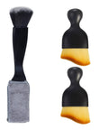 3 Piece Car Interior Detail Dust Brush Set With Soft Microfiber Dual Head Duster For Dash Console Vents And Upholstery