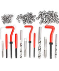 Heavy-Duty 88-Piece Thread Repair Kit for M6 M8 M10 with taps, drills, inserts, and tools displayed on white background.