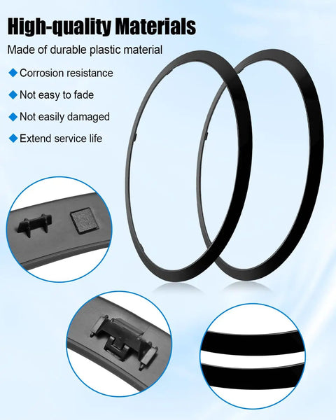 High-quality materials for Mini Cooper Headlight Trim Ring for F55 F56, Protective Edge Guard, easy install features shown