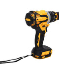 High Torque Cordless Drill With Brushless Motor And 100Nm Output For Home Improvement Projects Lightweight Handheld Power Tool side view with variable speed dial.