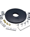 Universal 6MM Motorcycle Timing Belt Replacement Kit For DIY Repair Featuring Durable Rubber Drive Belts To Prevent Slipping And Ensure High Mileage Reliability Without Breaking The Bank On Factory Prices; black 6mm belt with pulleys