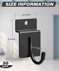 30 Pcs J Shaped Slatwall Hooks for Garage Shop and Home Organization, Heavy Duty Stainless Steel Slatwall Hangers with 5mm Wire