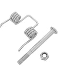 Heavy Duty GANAZONO Folding Wagon Handle Torsion Spring Replacement Kit With Mounting Hardware For Smooth Collapsible Utility Cart And Garden Wagon Operation, silver metal spring and bolt