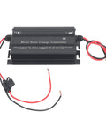 Heavy Duty Mppt Solar Charge Controller With Four Digit Display And High Efficiency Boost Technology For Rv Camper Van And Off Grid Power Zero Sweat Setup with visible wiring.