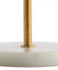 Gold And White Marble 2 Light LED Table Lamp With Glam Desk Style For Modern Bedside Decor base close-up