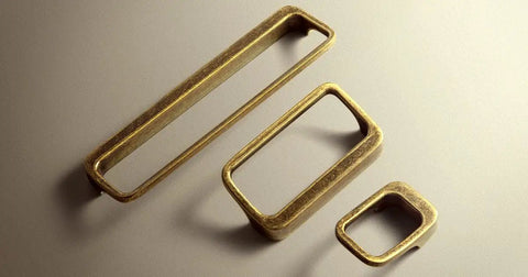 Light Brushed Brass Cabinet Pulls With Two And A Half Inch Center Holes For Drawers Wardrobes And Cupboards Modern Zinc Alloy 6 Pack
