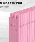 Pink Legal Pad 8.5 X 11 Wide Ruled Writing Pad Set With Perforated Backing 30 Sheets Per Pad 20lb Colored Paper