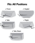 Diagram showing Strongarm Universal Toilet Tank Lever In Chrome For Front, Angled, Side, Right, and Side Down mounts.