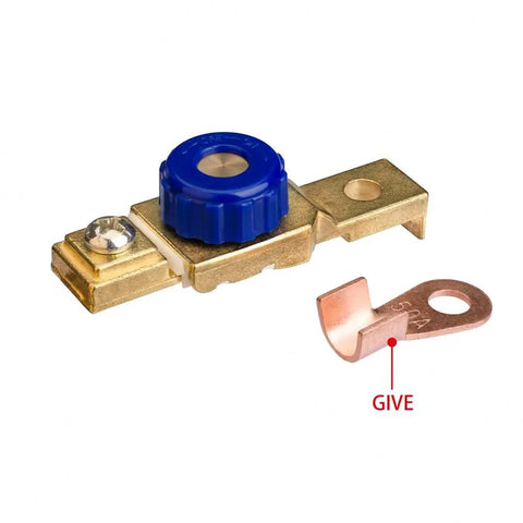 Heavy Duty 12V 80A Top Post Battery Disconnect Switch for Motorcycle Car Boat RV Truck ATV UTV SUV, Brass Plated Zinc Alloy