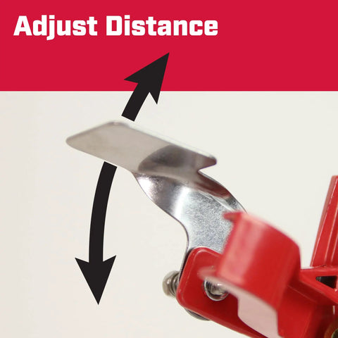 Close-up of T Post Mounted 360 Degree Impact Sprinkler For Small Gardens And Lawns With Up To 85 Ft Coverage No Fuss Easy Install Red