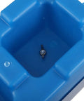 Close-up of blue Hollow Brick Molds For Concrete Reusable Plastic Paver Mold with internal cavity seen from above