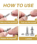 How to use Spring Plunger With Quick Release Pins M6 Retractable Lockout Kit, step-by-step removal, rotation, and locking guide.