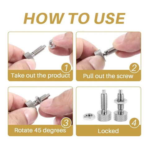 How to use Spring Plunger With Quick Release Pins M6 Retractable Lockout Kit, step-by-step removal, rotation, and locking guide.