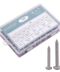 780 Piece Stainless Steel Sheet Metal Screws Assortment Kit Pan Head Self Tapping Screws In Sizes 4 6 8 10 304 Stainless Steel