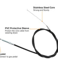 Beefy 71 Inch Throttle Cable Kit Replaces 8252 1390 For Predator 212cc 196cc GX160 GX200 Engines showing stainless steel core