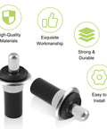 Top Notch 36 Piece Spring Loaded Repair Pins For Cabinet Doors And Furniture Hinges Featuring Heavy Duty Iron And Plastic Build That Makes Quick Damper Replacement A Total Breeze Without Sweat, showcasing durable black and silver pins.