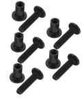 Heavy Duty 10 Pack Countersunk Binding Screws And Barrel Nuts For Furniture Hardware And Photo Album Crafting With Dang Solid Metal Construction And Sweat Free Assembly For Everyday Diy Tasks, black screws and barrel nuts.